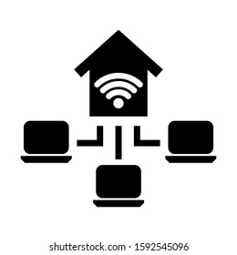 lan icon isolated sign symbol vector illustration - high quality black style vector icons
