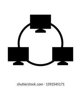 lan icon isolated sign symbol vector illustration - high quality black style vector icons
