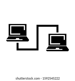 lan icon isolated sign symbol vector illustration - high quality black style vector icons
