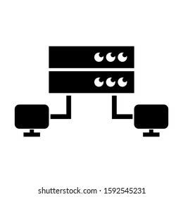 lan icon isolated sign symbol vector illustration - high quality black style vector icons
