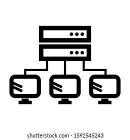 lan icon isolated sign symbol vector illustration - high quality black style vector icons
