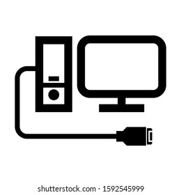 lan icon isolated sign symbol vector illustration - high quality black style vector icons
