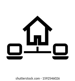 lan icon isolated sign symbol vector illustration - high quality black style vector icons
