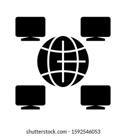 lan icon isolated sign symbol vector illustration - high quality black style vector icons
