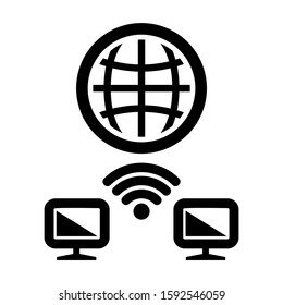 lan icon isolated sign symbol vector illustration - high quality black style vector icons
