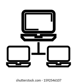 lan icon isolated sign symbol vector illustration - high quality black style vector icons
