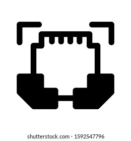 lan icon isolated sign symbol vector illustration - high quality black style vector icons

