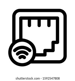 lan icon isolated sign symbol vector illustration - high quality black style vector icons
