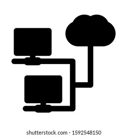 lan icon isolated sign symbol vector illustration - high quality black style vector icons
