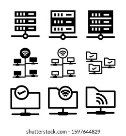 lan icon isolated sign symbol vector illustration - Collection of high quality black style vector icons
