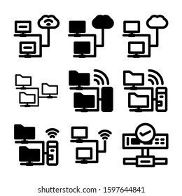 lan icon isolated sign symbol vector illustration - Collection of high quality black style vector icons
