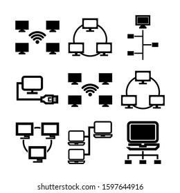 lan icon isolated sign symbol vector illustration - Collection of high quality black style vector icons
