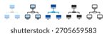 lan icon set multi style various collection