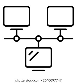 LAN icon, simple design, vector illustration