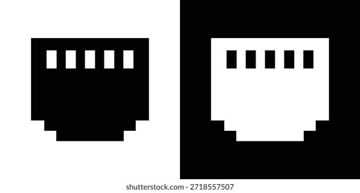 Lan Symbol, Vektorgrafik - Vektorgrafik mit hoher Qualität in schwarzem Stil