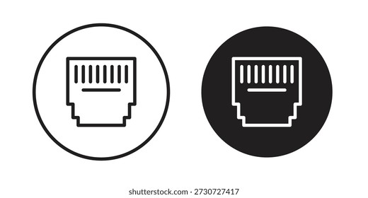 Lan icons for design. Easily editable stroke. Modern flat design.