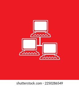 LAN icons, graphics resource templates, vector illustrations.