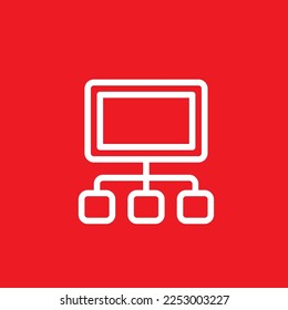 LAN icons, graphics resource templates, vector illustrations.