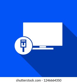 LAN internet connection icon with shadow , sign design