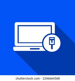 LAN internet connection icon with shadow , sign design
