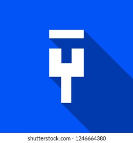 LAN internet connection icon with shadow , sign design
