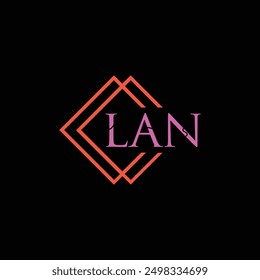 LAN letter logo creative design with vector graphic