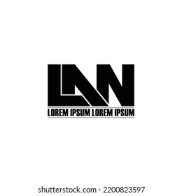 LAN letter monogram logo design vector