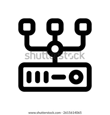 lan line icon. Clean and minimalist vector icon for websites, mobile apps, presentations, and logos. Fully scalable and customizable for any project.