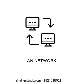 LAN Network icon in vector. Logotype