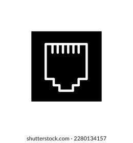 lan network vector icon flat illustration on white background 