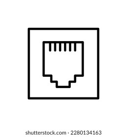 lan network vector icon flat illustration on white background..eps
