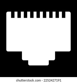lan network vector icon, network input illustration on white background