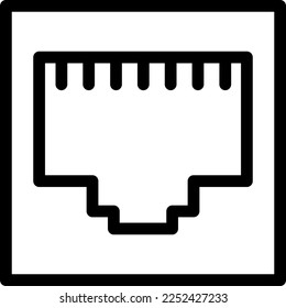 lan network vector icon, network input illustration on white background..eps