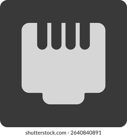 lan port icon flat style design