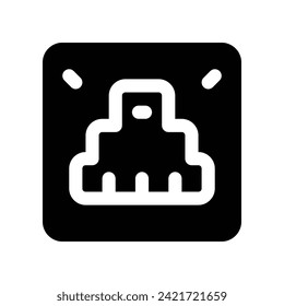 lan port icon. vector glyph icon for your website, mobile, presentation, and logo design.