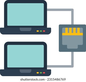 Lan Vector Icon Flat Style