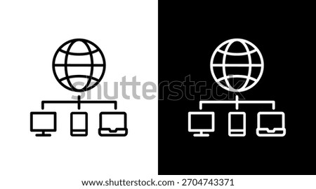 Lan White Icon Set Design