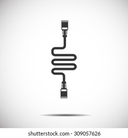 LAN Wire Cable Computer Icon 