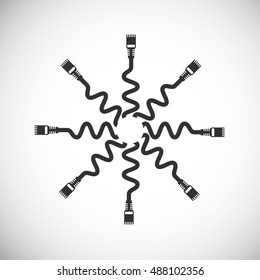 LAN Wire Cable Computer Icon