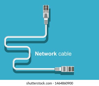 LAN wire, network cable vector