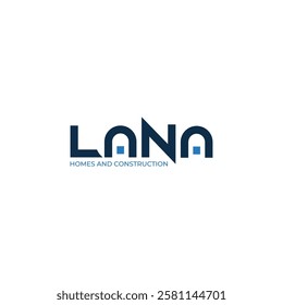 Lana Homes And Construction Word Mark Logo Design