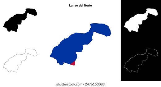 Lanao del Norte Provinz Gliederung Karte Set