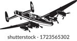 Lancaster Bomber VE Day VJ Day Symbol UK Poster Logo