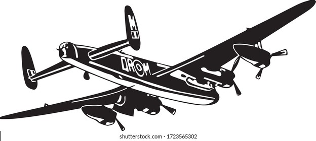 Lancaster Bomber Ve Day Vj Day Stock Vector Royalty Free