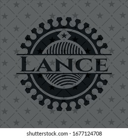 Lance black emblem. Vintage. Vector Illustration. Detailed.