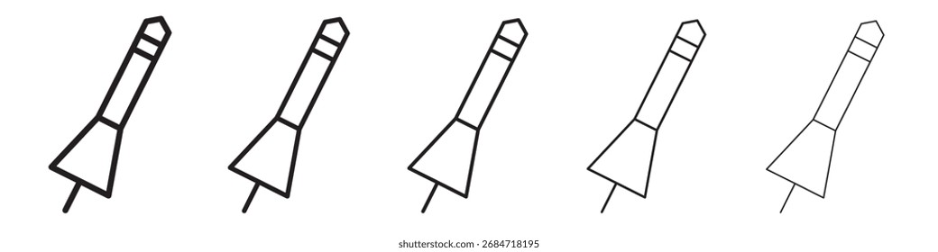 Icono de la lanza Signo de Vector blanco y negro