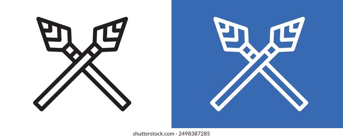 lance icon logo sign set vector outline