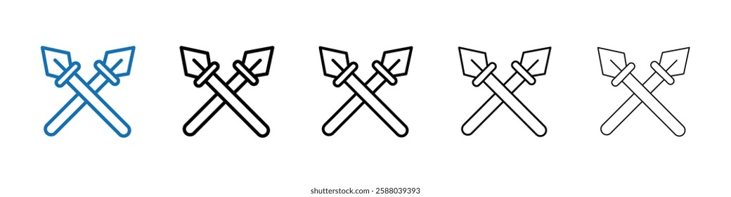 lance icon Outline vector logo for web ui