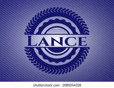 Lance with jean texture. Vector Illustration. Detailed. 