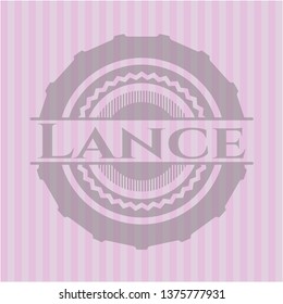 Lance retro style pink emblem